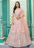 Pink Gota Patti Embroidery Festive Lehenga Choli