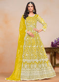 
Bright Yellow Designer Embroidery Festive Anarkali Suit
