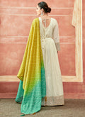 Off White Sequence Embroidered Designer Anarkali Suit  In USA UK Canada