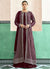 Maroon Embroidery Jacket Style Anarkali Dress