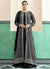 Black Embroidery Jacket Style Anarkali Dress