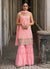 Pink Multi Embroidery Designer Sharara Suit
