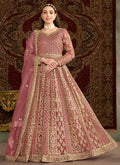 Blush Pink Traditional Embroidery Wedding Anarkali Suit