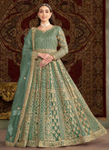 Sea Green Traditional Embroidery Wedding Anarkali Suit