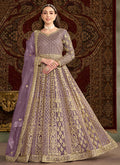 Lavender Traditional Embroidery Wedding Anarkali Suit