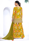 Indian Suits - Green Golden Gharara Suit In canada