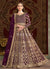 Deep Purple Embroidered Traditional Anarkali Suit