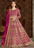 Rani Pink Embroidered Traditional Anarkali Suit