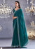 Turquoise Stone Work Embroidery Wedding Saree