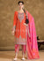 Orange And Pink Multi Embroidered Dhoti Style Suit