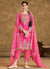 Magenta Pink Multi Embroidered Dhoti Style Suit