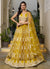 Yellow Embroidery Wedding Lehenga Choli