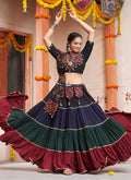 Black Multi Kutchi Embroidered Rajwadi Chaniya Choli