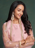 Pink Embroidery Salwar Suit In USA