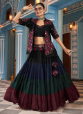 Black Multicoloured Kutchi Embroidered Chaniya Choli