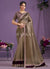 Copper Wine Embroidered Wedding Saree