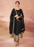 Black Golden Traditional Embroidery Anarkali Pant Suit