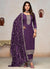 Purple Embroidery Pant Style Salwar Kameez Suit
