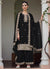 Black Embroidery Georgette Palazzo Suit