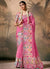 Pink Two Tone Floral Munga Silk Saree