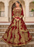 Maroon Cording Embroidery Wedding Lehenga Choli