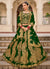 Green Cording Embroidery Wedding Lehenga Choli