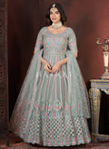 Mint Green Multi Embroidery Anarkali