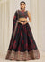 Black Floral Printed Embroidery Lehenga Choli