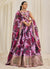 Purple Floral Printed Embroidery Lehenga Choli