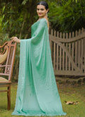 Buy Turquoise Wedding Saree