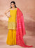 Yellow Sequence Embroidery Traditional Gharara Suit