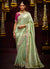 Light Green Multi Embroidery Kanjivaram Silk Saree