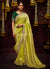 Lime Green Multi Embroidery Kanjivaram Silk Saree