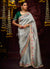 Grey Green Multi Embroidery Kanjivaram Silk Saree