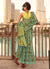 Green Floral Printed Silk Saree