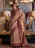 Brown Two Tone Handloom Tissue Silk Saree