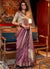 Dusty Pink Zari Brocade Handloom Silk Saree