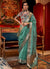 Turquoise Zari Brocade Handloom Silk Saree