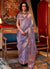 Lavender Zari Brocade Handloom Silk Saree