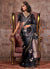 Black Golden Handloom Silk Saree