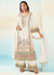 White Embroidered Traditional Palazzo Style Salwar Suit