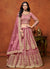 Pink Embroidered Net Lehenga Choli