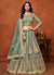 Sage Green Embroidered Net Lehenga Choli