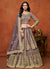 Purple Embroidered Net Lehenga Choli