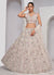 Ivory Multi Thread And Sequence Embroidery Wedding Lehenga