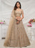 Beige Golden Multi Embroidery Wedding Style Lehenga Choli