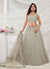 Ivory Zarkan And Sequence Embroidery Traditional Wedding Lehenga