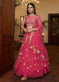 Pink Golden Sequence Embroidery Designer Lehenga Choli