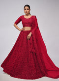 Bridal Red Sequence Embroidery Wedding Lehenga Choli