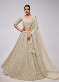 Ivory White Sequence Embroidery Wedding Lehenga Choli